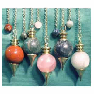 Pendulum Brass & Gemstone