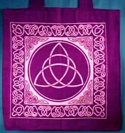 Bag, Celtic Knot 16" x 16" black on purple Bag, Celtic Knot 16" x 16" black on purple