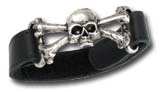 Skull ‘n’ Bones Strap Bracelet - Click Image to Close