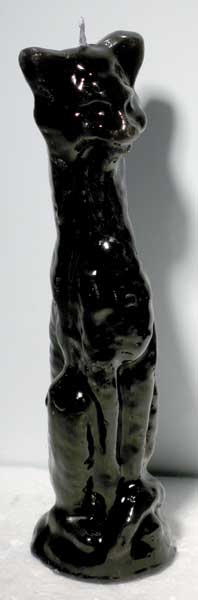 Black Cat Figure / Image Candle