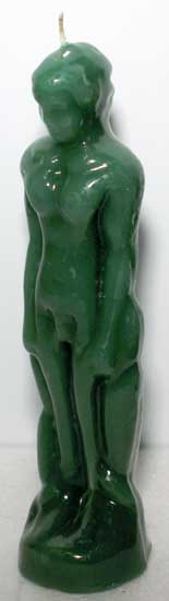 Green Male Iconic Figure / Image Candle