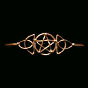 Bronze Circlet - Celtic Triquetra & Pentacle