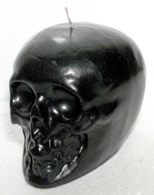 Black Skull 3 1/2" Candle