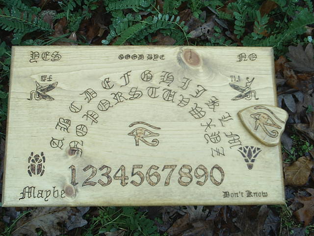 Egyptian Spirit Board - Ouija Board - Hand-Crafted - Click Image to Close