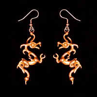 Bronze Dragon Earrings