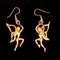 Bronze Fairy / Faery Earrings