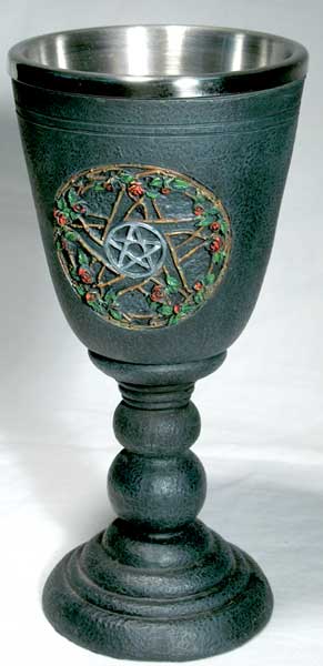 Pentagram w /Roses Chalice / Goblet