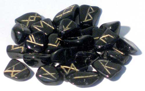 Black Tourmaline Rune Set - Click Image to Close