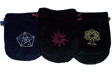 Embroidered Velvet Bags For Tarot Cards, Runes, Mojo Bags, etc. Embroidered Velvet Bags For Tarot Cards, Runes, Mojo Bags, etc.