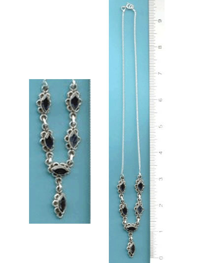Necklace: Faceted Gemstone (various stones) Sterling Necklace: Faceted Gemstone (various stones) Sterling