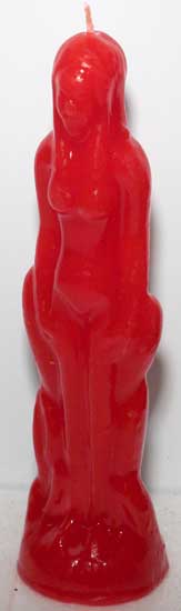 Red Female Iconic Figure / Image Candle