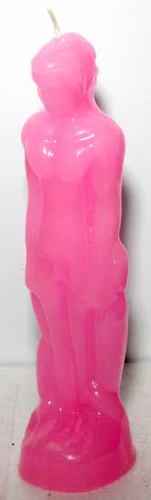 Pink Male Iconic Figure / Image Candle